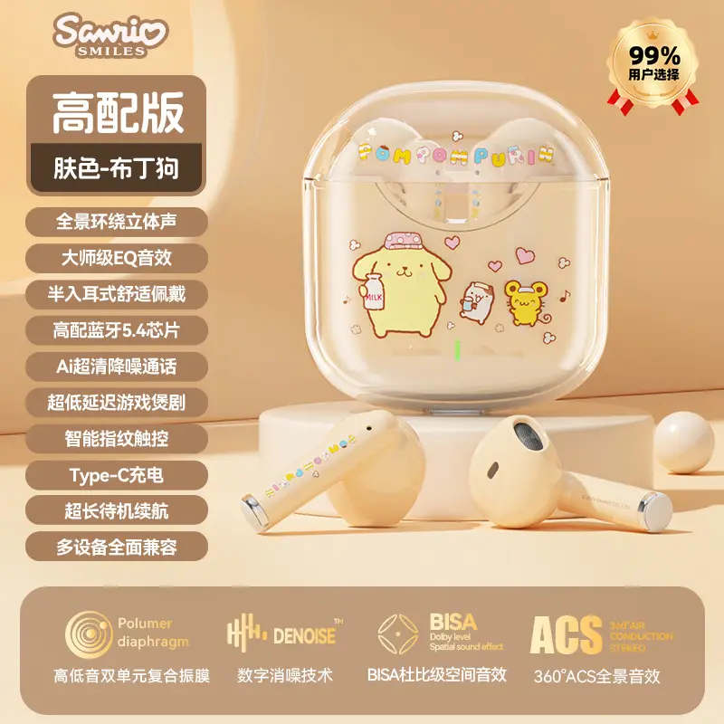 Sanrio Wireless Bluetooth Headset with Cartoon Compartment - Image 4