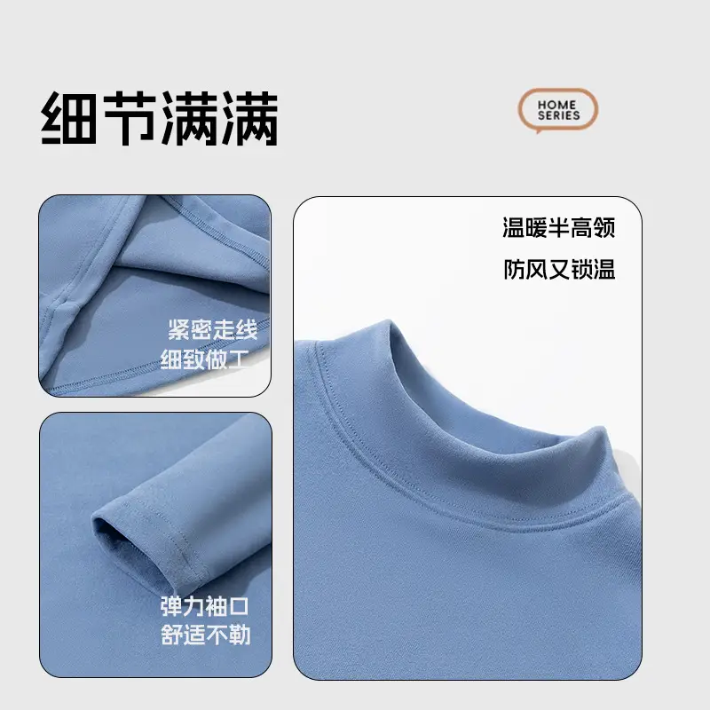Wholesale Boys Velvet Half High Collar T-Shirt 3-16Y - Image 12