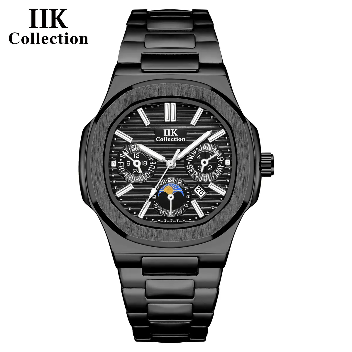 IIK Blue Quartz Men's Watch with Calendar & Waterproof - Image 5