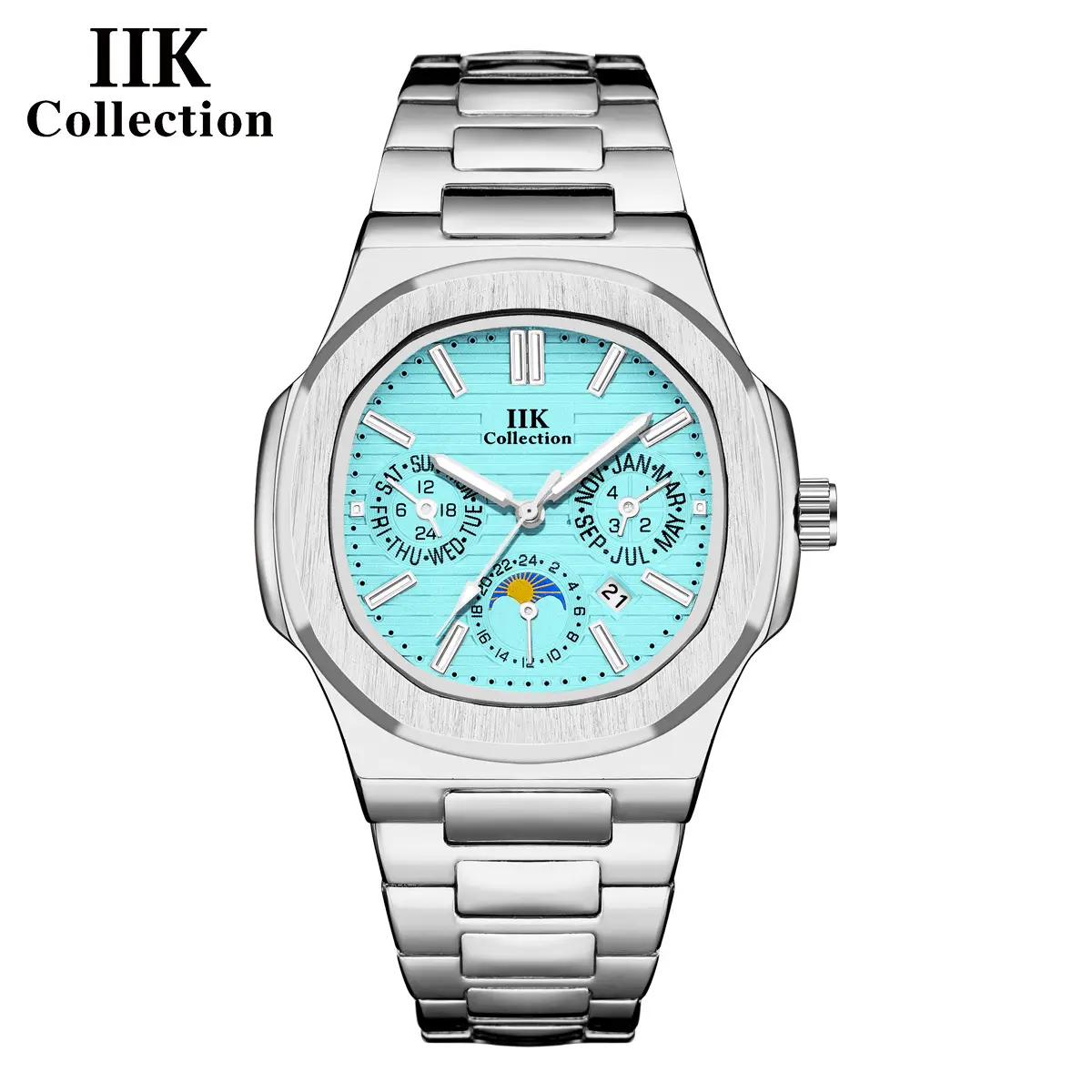 IIK Blue Quartz Men's Watch with Calendar & Waterproof - Image 7