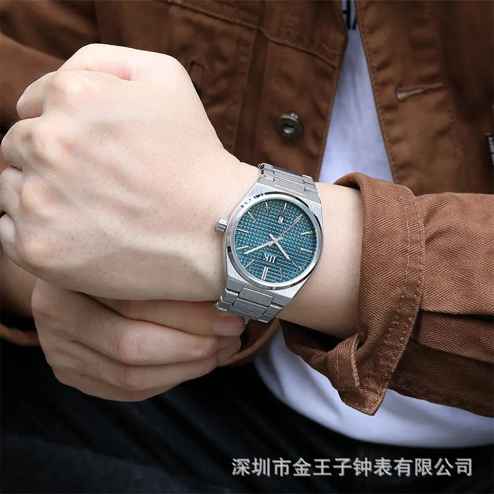 IIK Men's Luminous Quartz Watch Gold Silver Band - Image 9