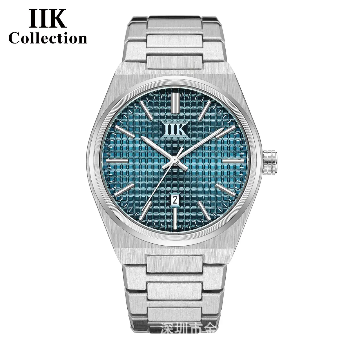 IIK Men's Luminous Quartz Watch Gold Silver Band - Image 2