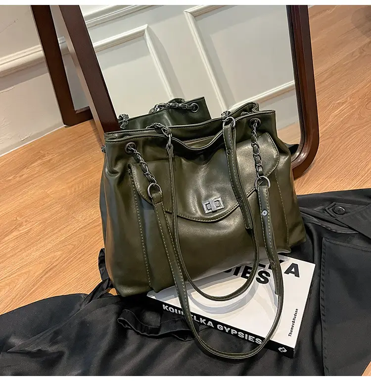 Women's Brown Leather Satchel Shoulder Bag 2024 — feature 18