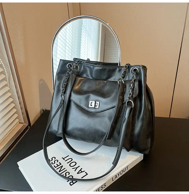 Women's Brown Leather Satchel Shoulder Bag 2024 — feature 19