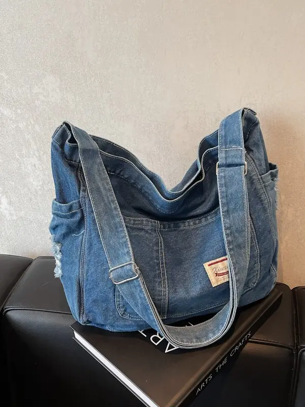 Women Denim Crossbody Bag Large Capacity Autumn Winter