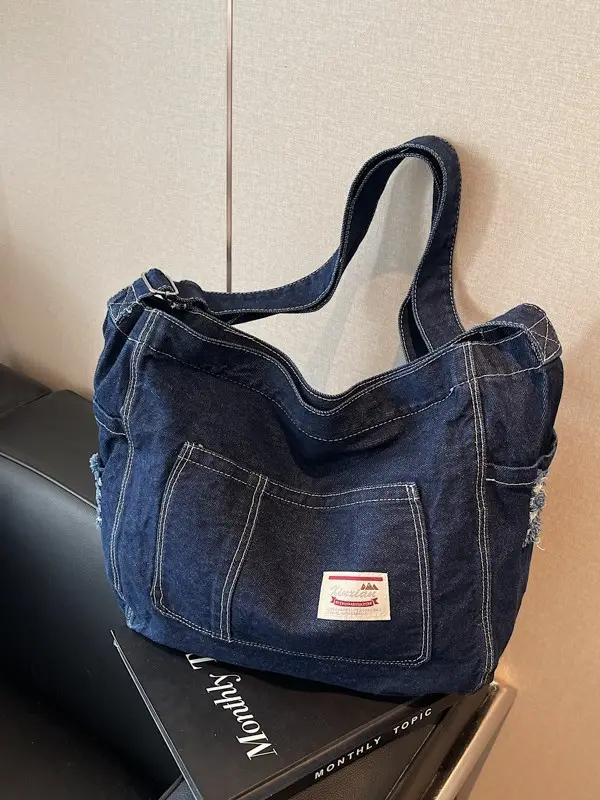 Women Denim Crossbody Bag Large Capacity Autumn Winter