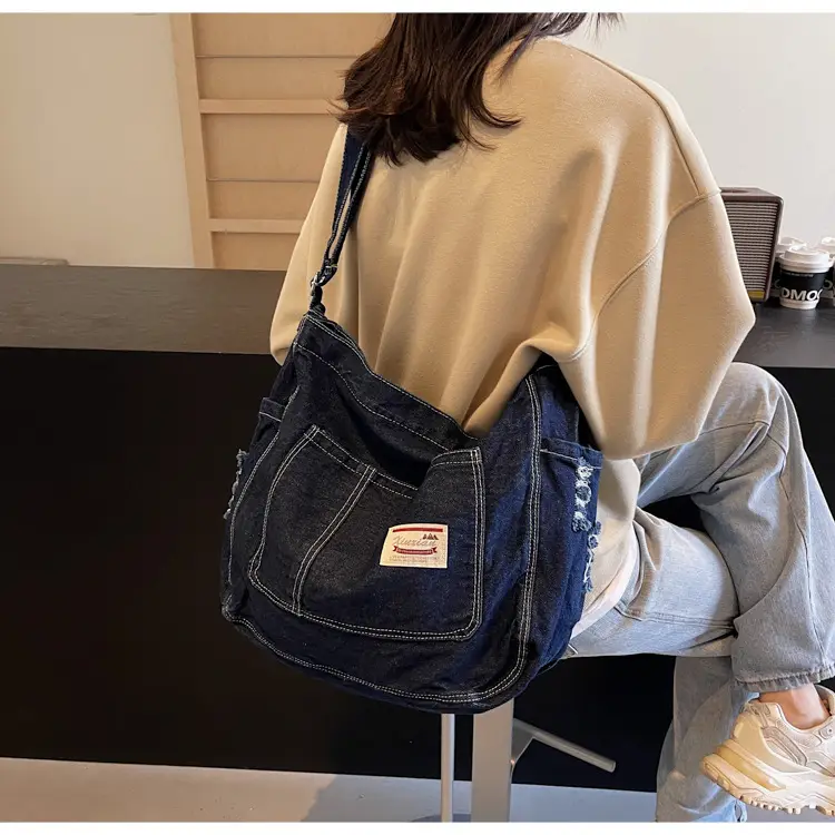 Women Denim Crossbody Bag Large Capacity Autumn Winter — feature 12
