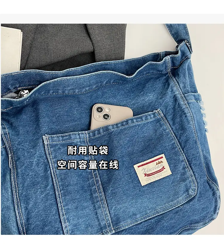 Women Denim Crossbody Bag Large Capacity Autumn Winter — feature 6