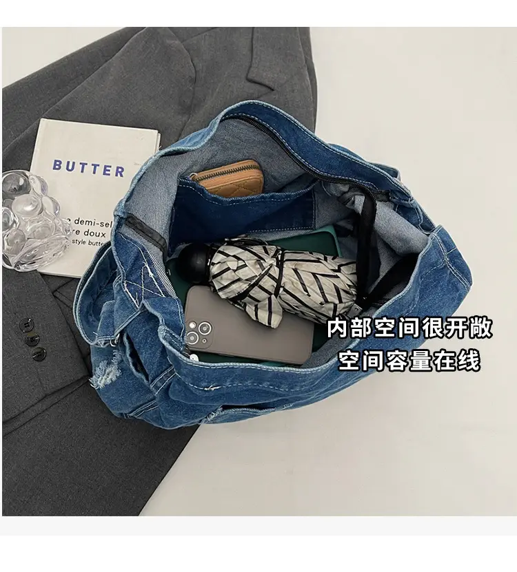 Women Denim Crossbody Bag Large Capacity Autumn Winter — feature 7