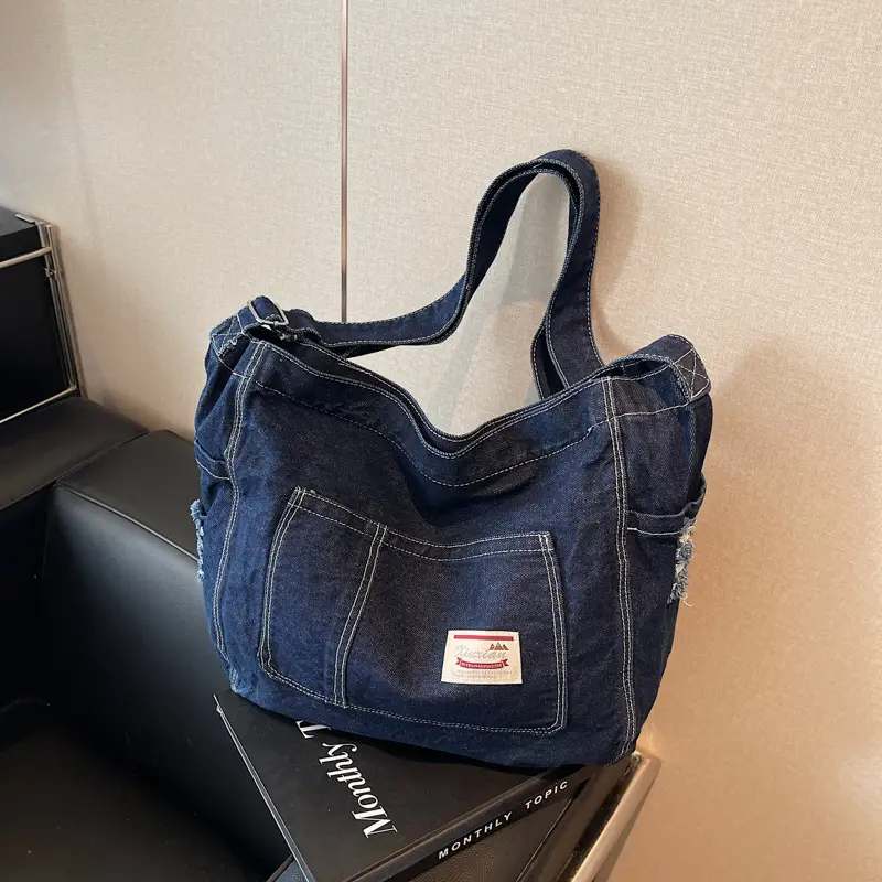 Women Denim Crossbody Bag Large Capacity Autumn Winter