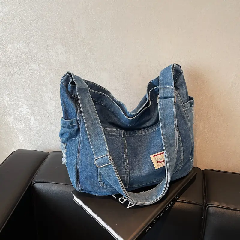 Women Denim Crossbody Bag Large Capacity Autumn Winter