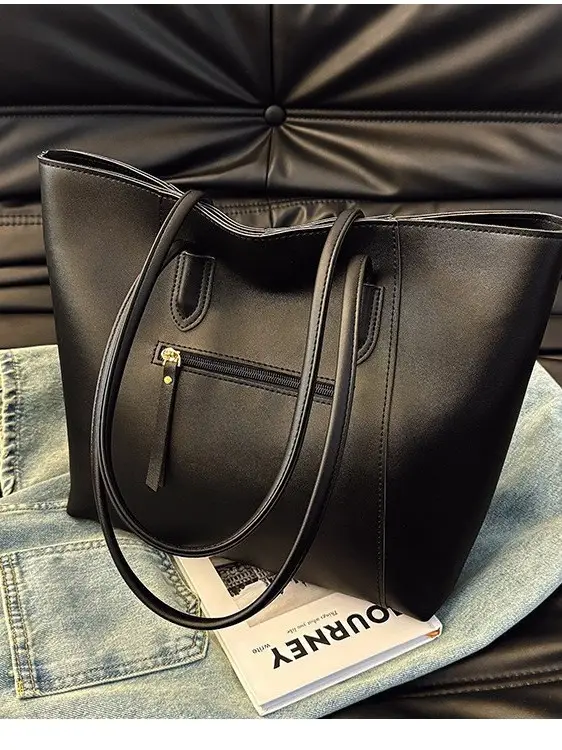 Beige Large Capacity Shoulder Bag for Women - Image 10