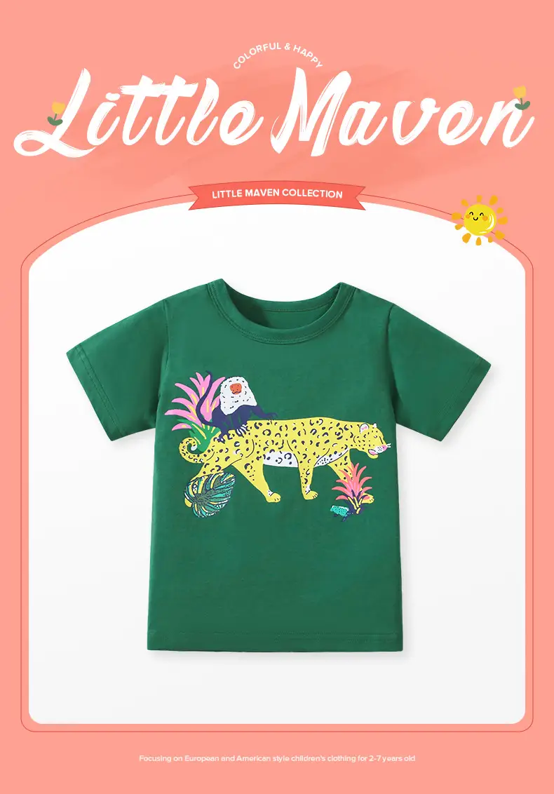 Kids Cartoon T-Shirts Set 2025 Summer Boys Green Gray Blue — feature 15