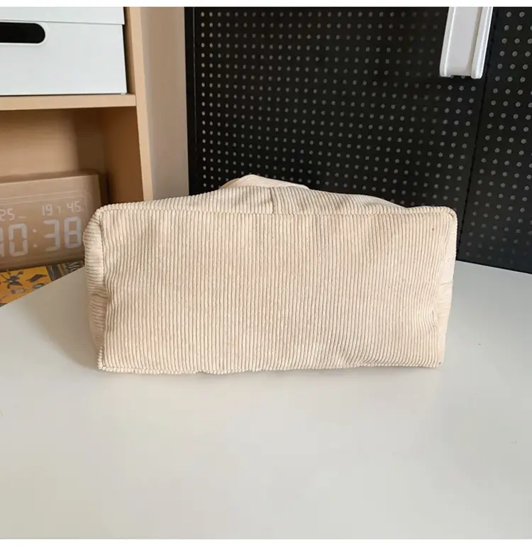 Vintage Grey Corduroy Shoulder Bag for Women — feature 40