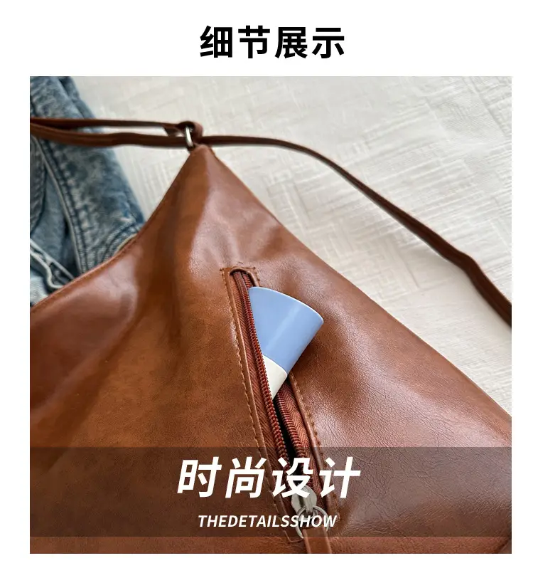Black Leather Shoulder Bag for Women Autumn Winter — feature 2