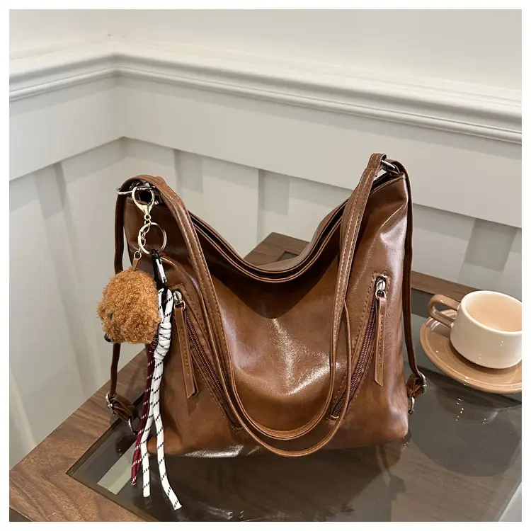 Black Leather Shoulder Bag for Women Autumn Winter — feature 22