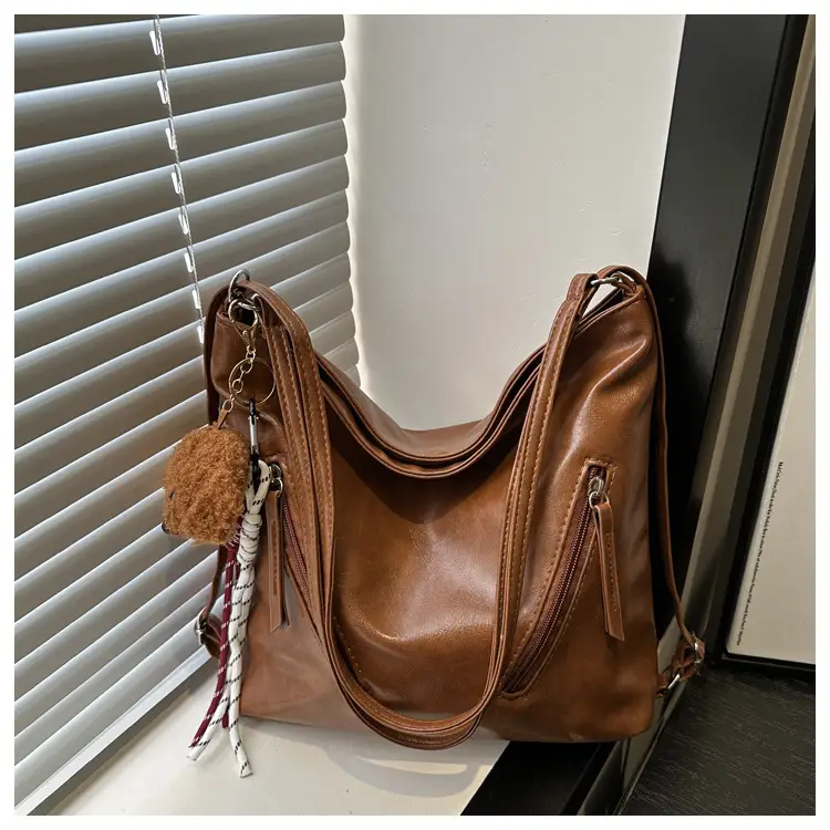 Black Leather Shoulder Bag for Women Autumn Winter — feature 23