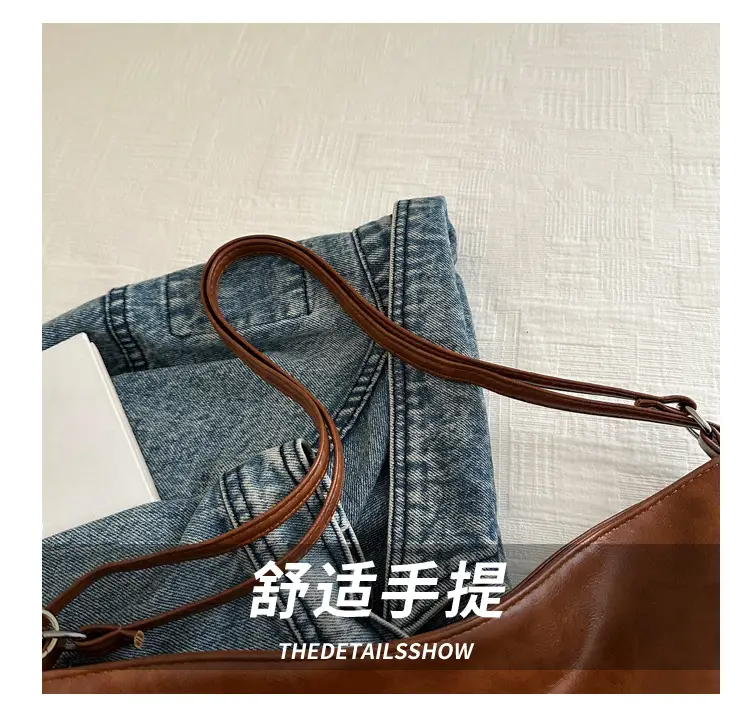 Black Leather Shoulder Bag for Women Autumn Winter — feature 3