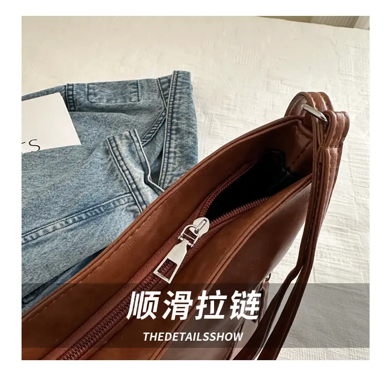 Black Leather Shoulder Bag for Women Autumn Winter — feature 5