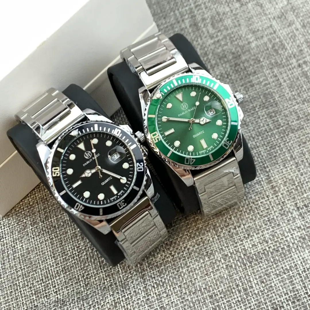 Men's Green Quartz Watch with Butterfly Buckle — feature 10