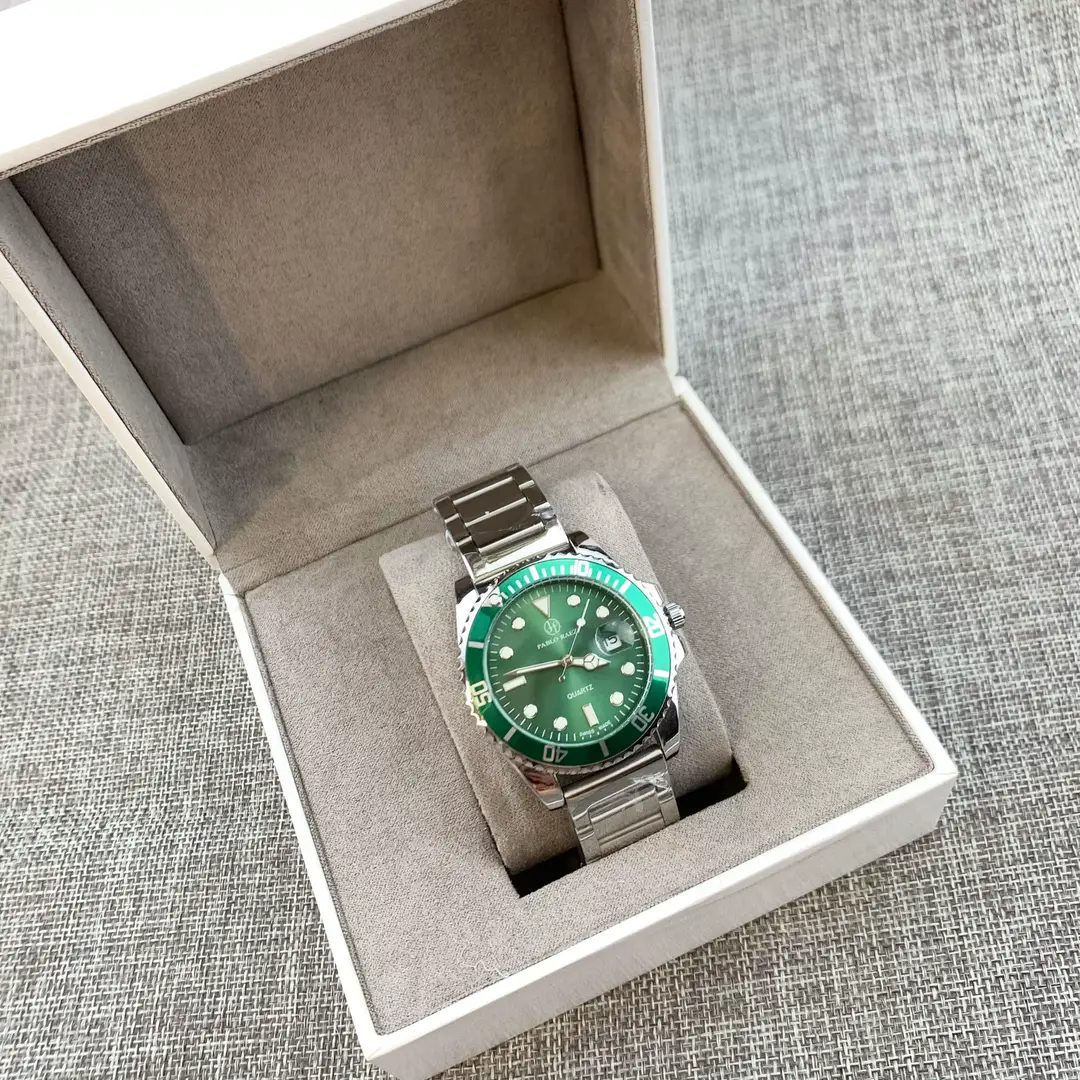 Men's Green Quartz Watch with Butterfly Buckle — feature 6