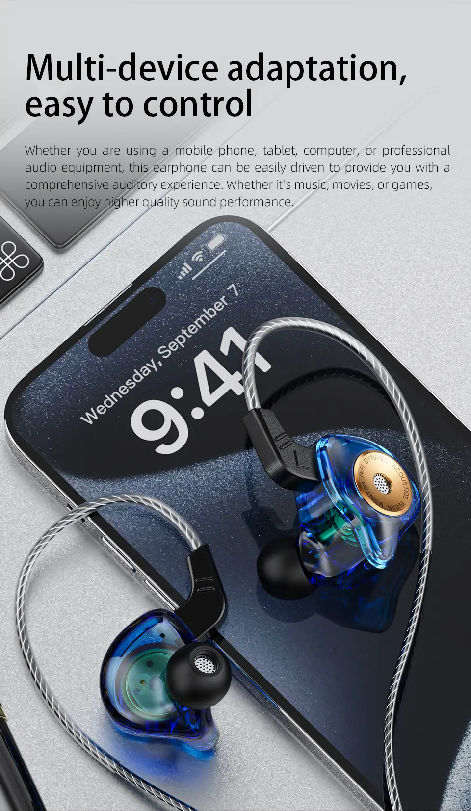 QKZ Audio Wireless In-Ear Headphones with RGB Light — feature 11