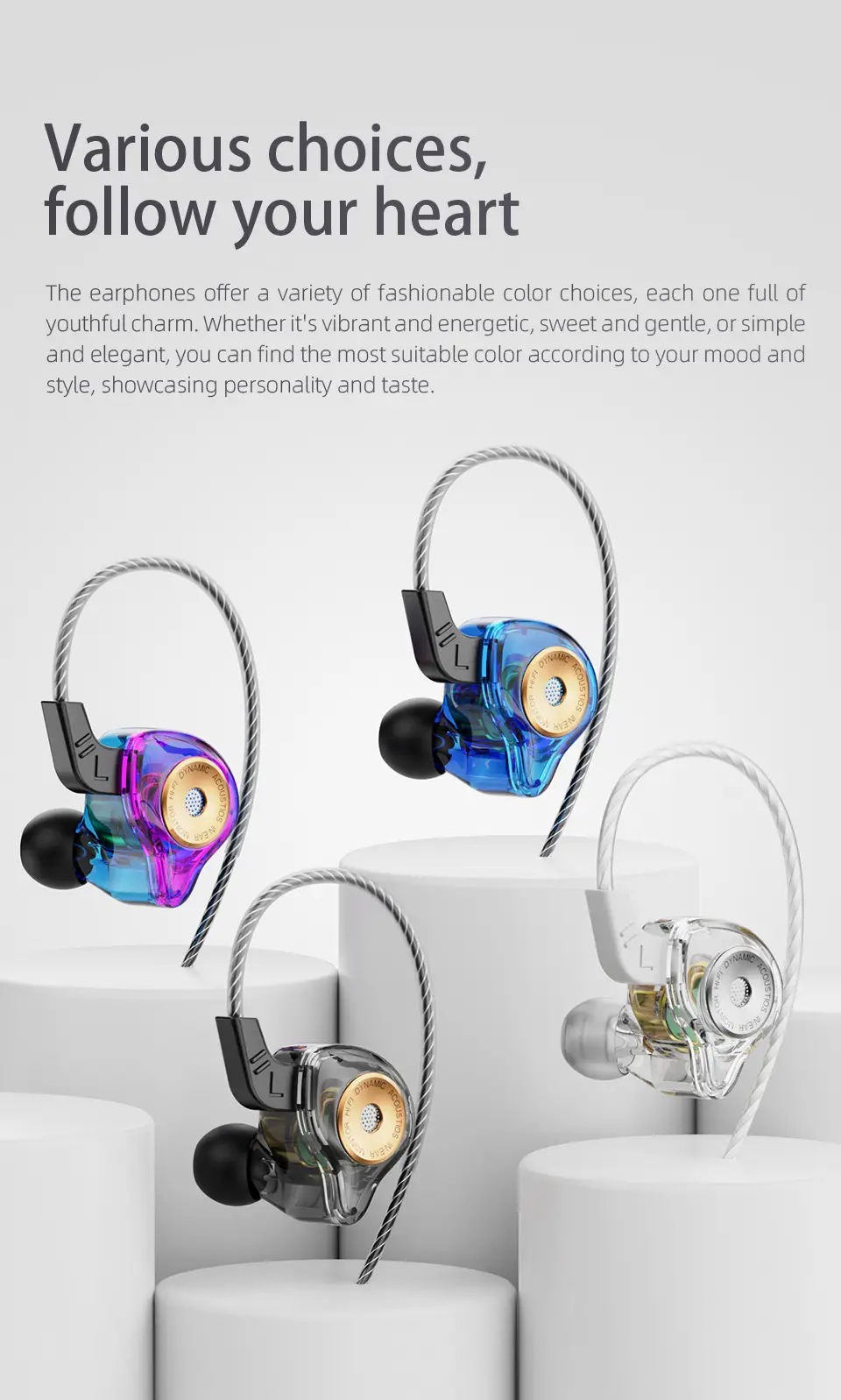 QKZ Audio Wireless In-Ear Headphones with RGB Light — feature 12