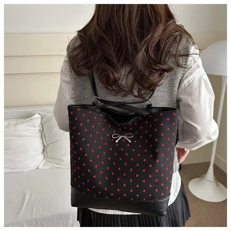 Black Polka Dot Women's Tote Bag 2024 — feature 24
