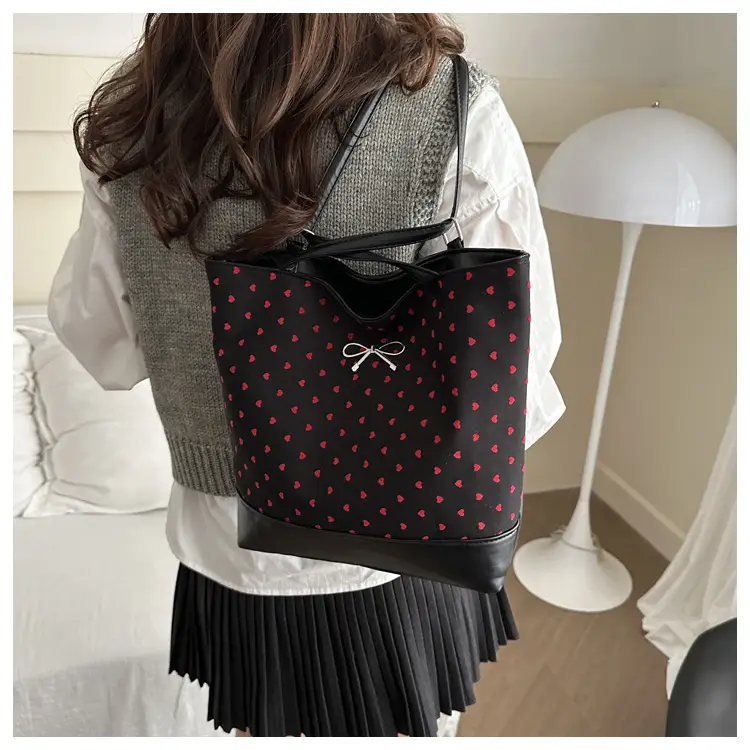 Black Polka Dot Women's Tote Bag 2024 — feature 25