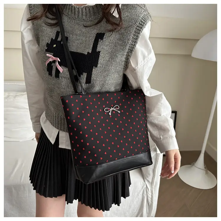 Black Polka Dot Women's Tote Bag 2024 — feature 26