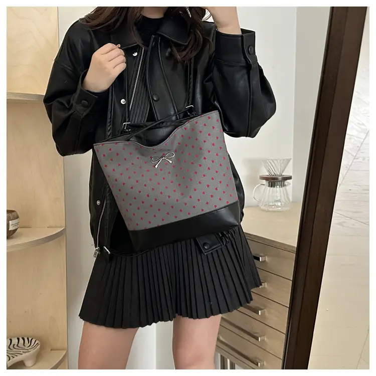 Black Polka Dot Women's Tote Bag 2024 — feature 29
