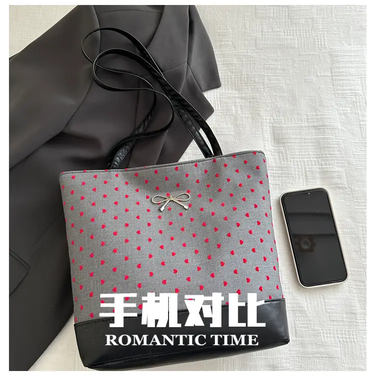 Black Polka Dot Women's Tote Bag 2024 — feature 5