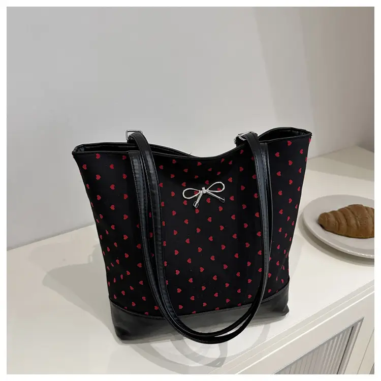 Black Polka Dot Women's Tote Bag 2024 — feature 9