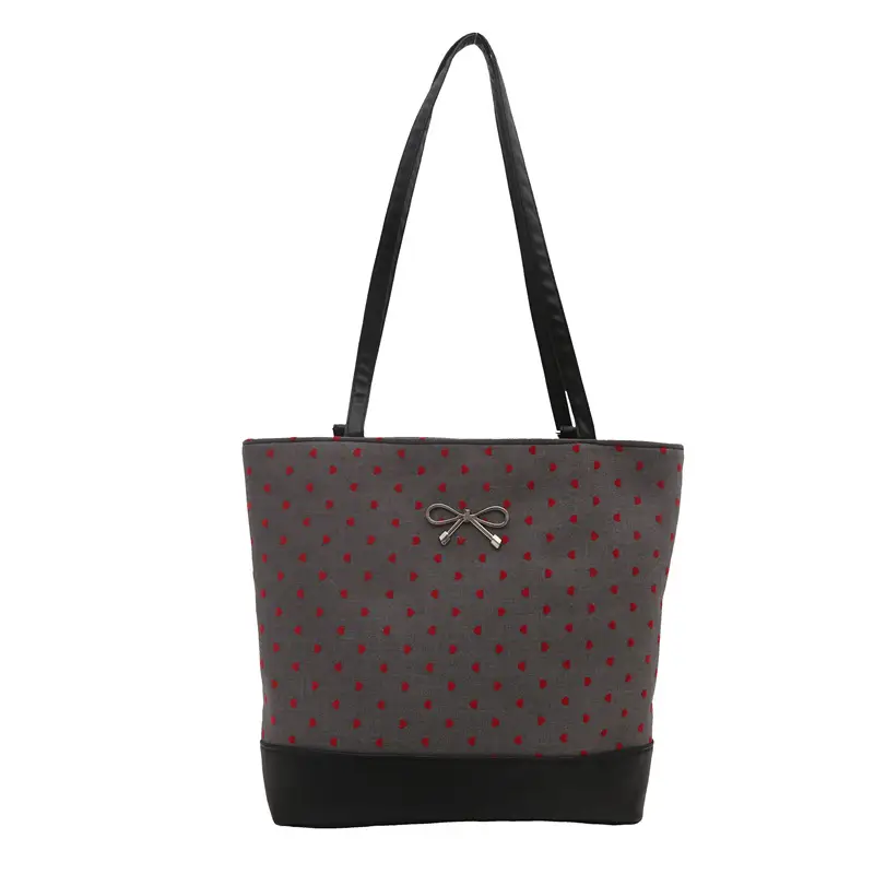 Black Polka Dot Women's Tote Bag 2024 - Image 2