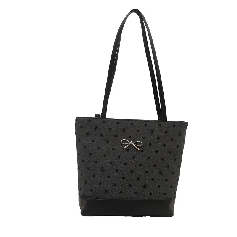 Black Polka Dot Women's Tote Bag 2024 - Image 3