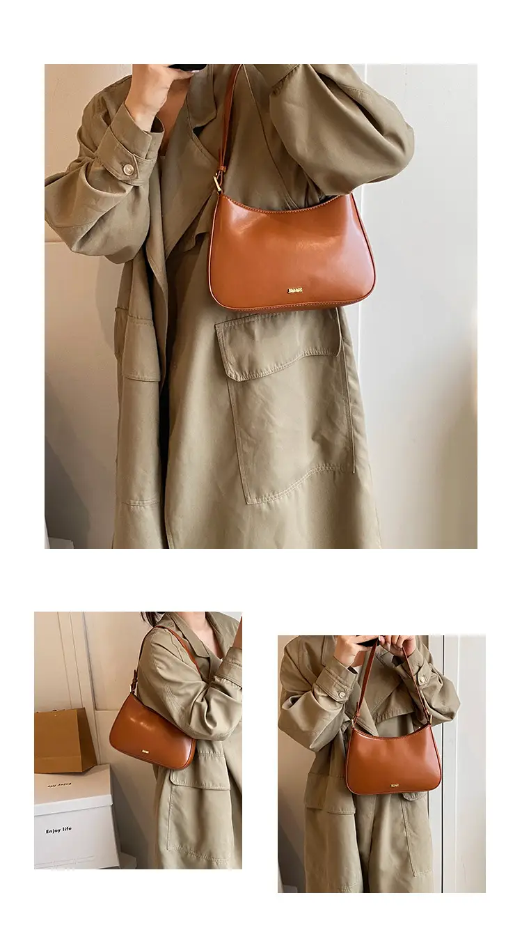 Brown Leather Shoulder Messenger Bag for Women — feature 11