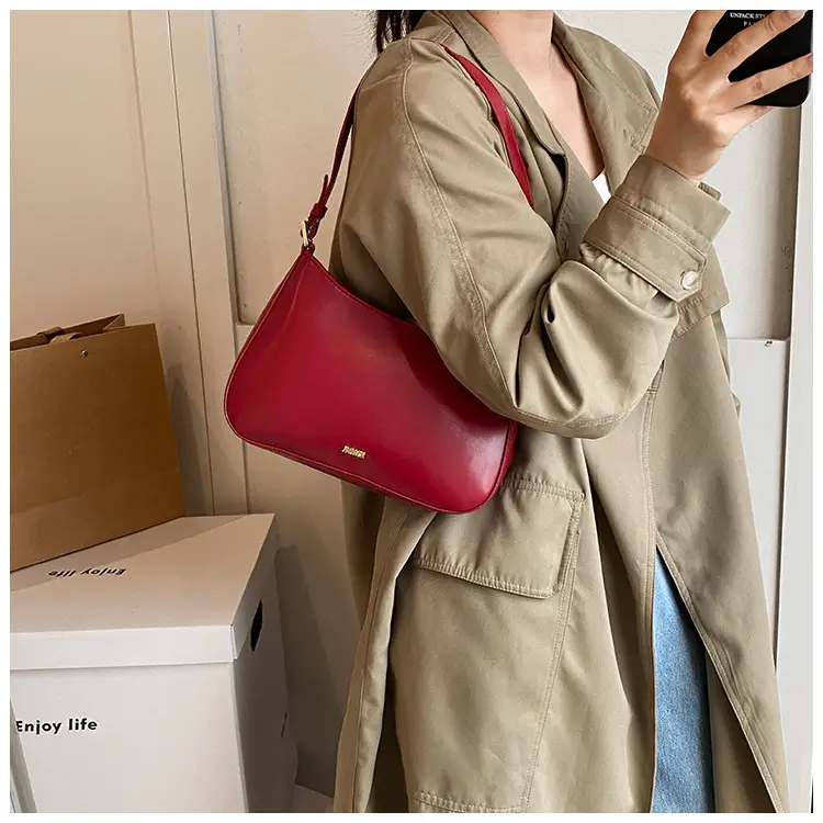 Brown Leather Shoulder Messenger Bag for Women — feature 7