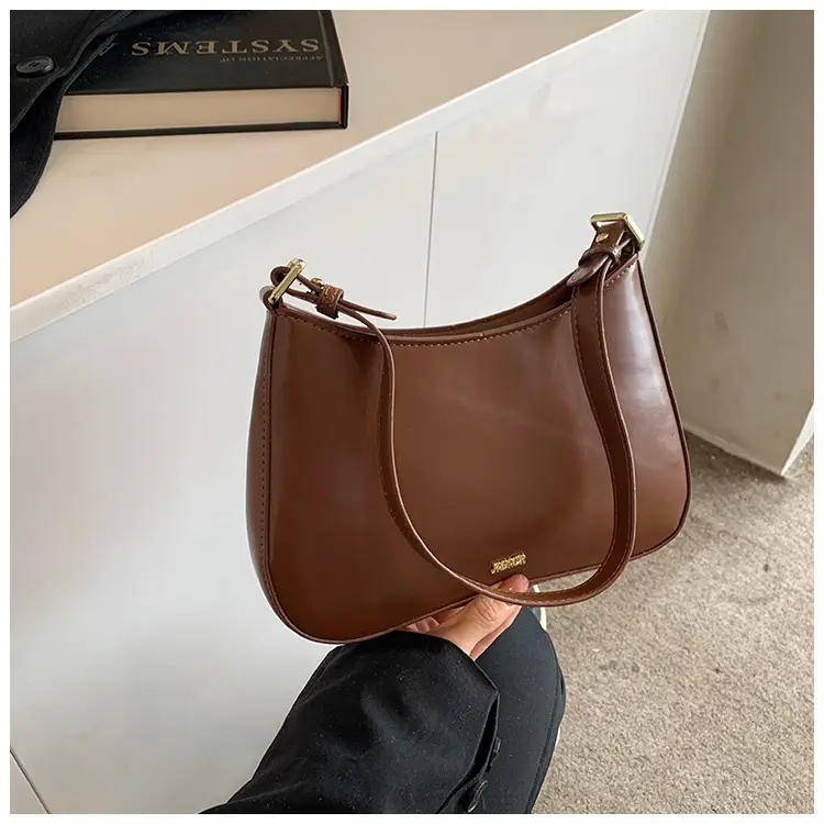 Brown Leather Shoulder Messenger Bag for Women - Image 4