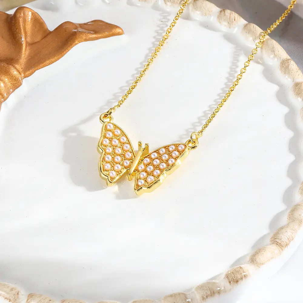 Women's 18k Bow Necklace Pendant with Crystal Accents — feature 16