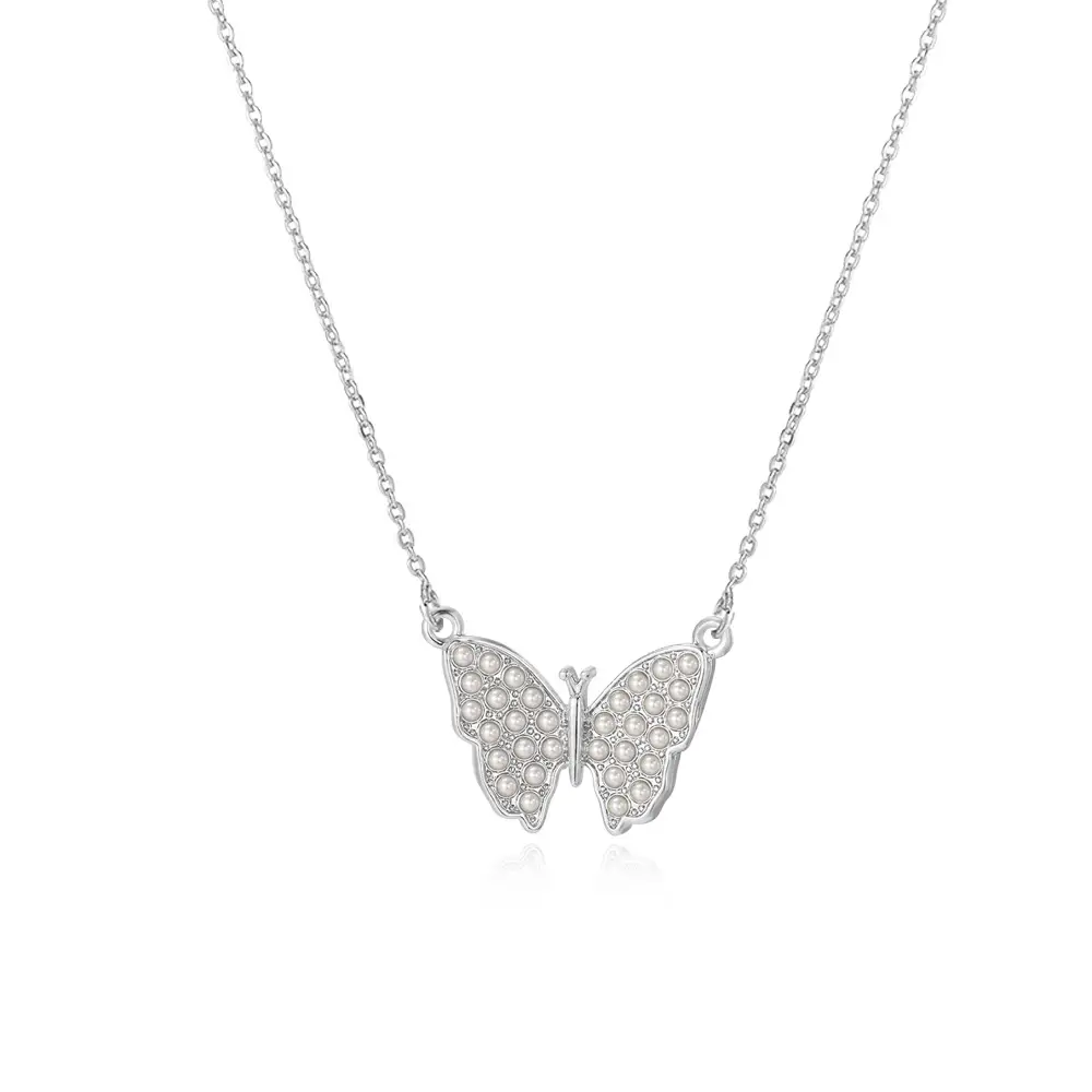 Women's 18k Bow Necklace Pendant with Crystal Accents — feature 19