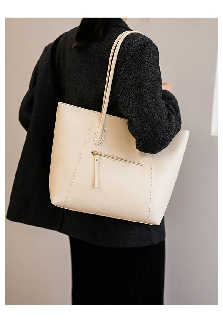 Large Capacity Leather Tote Bag for Women Brown — feature 33