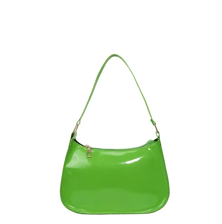Purple Patent Leather Shoulder Bag for Women - Image 13