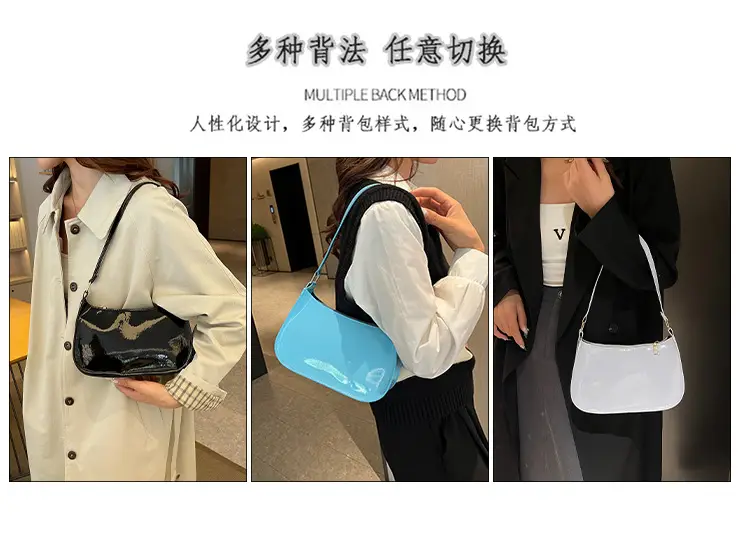 Purple Patent Leather Shoulder Bag for Women — feature 12