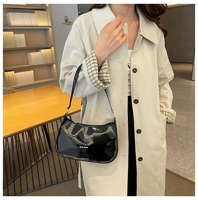 Purple Patent Leather Shoulder Bag for Women — feature 14