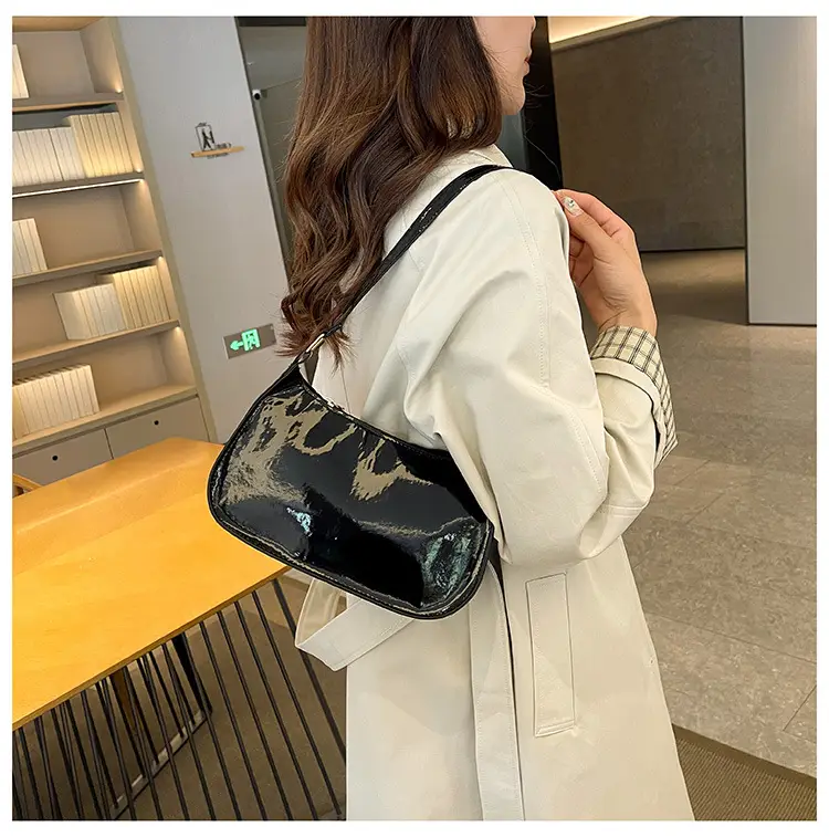 Purple Patent Leather Shoulder Bag for Women — feature 15