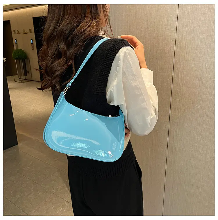 Purple Patent Leather Shoulder Bag for Women — feature 20