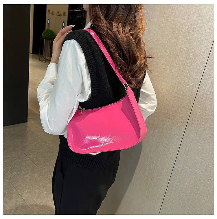 Purple Patent Leather Shoulder Bag for Women — feature 22