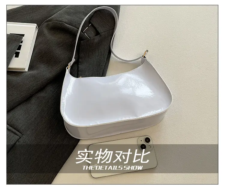 Purple Patent Leather Shoulder Bag for Women — feature 9