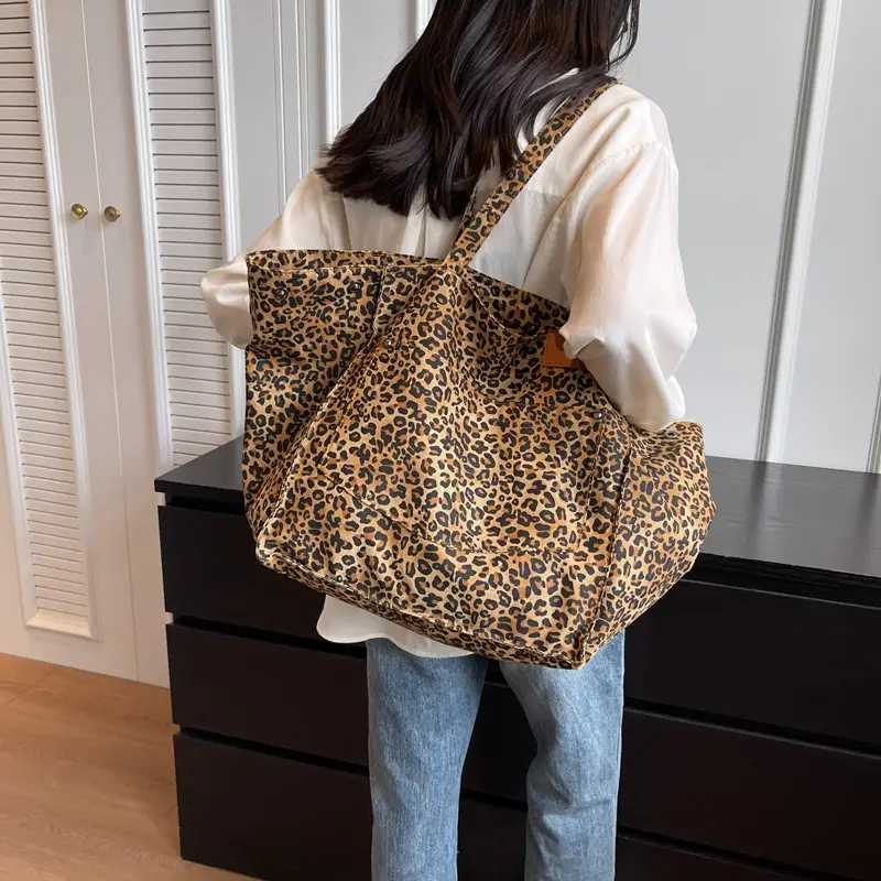 Leopard Print Large Tote Bag Canvas 2026 — feature 15