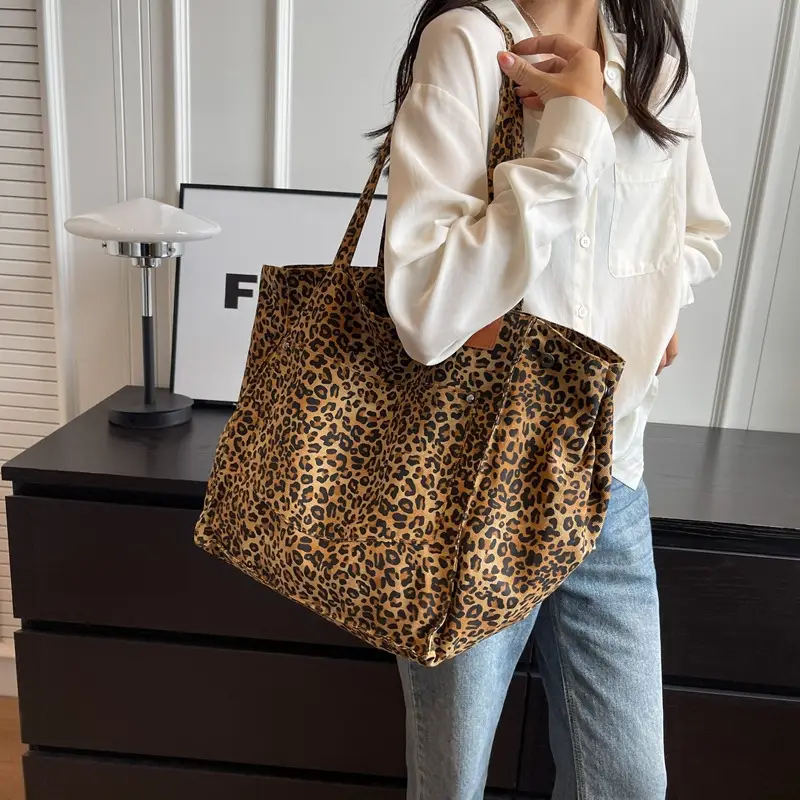 Leopard Print Large Tote Bag Canvas 2026 — feature 16